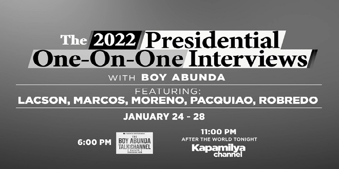 2022 presidential one-on-one interviews header